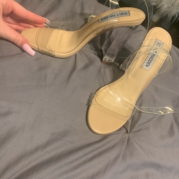STEVE MADDEN CLEAR SEXY STRAPPY HEELS - Picture 8 of 12